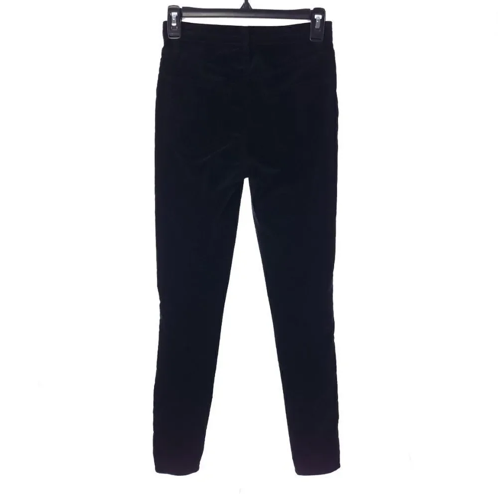 J Brand Maria High Rise Skinny Velvet Black Jeans Womens Size 25 MPO-2769